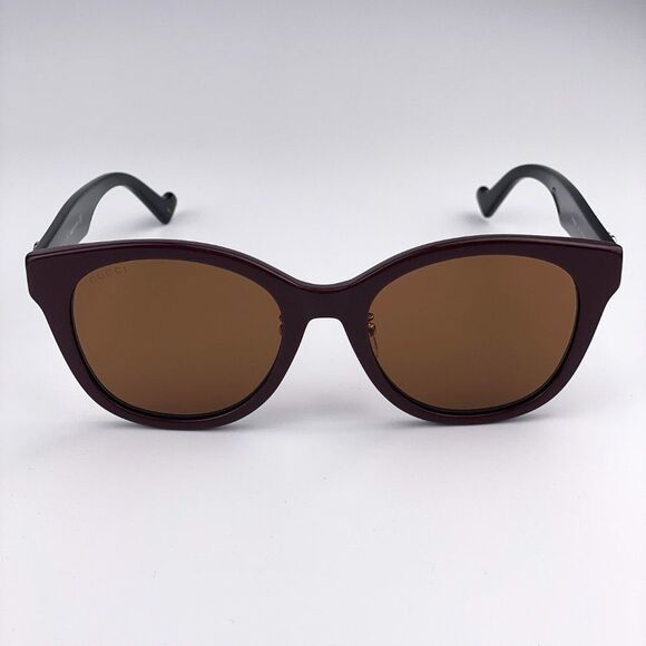 GUCCI LOGO GG1002SK 003 Sunglasses Brown Black Round Women main image 8